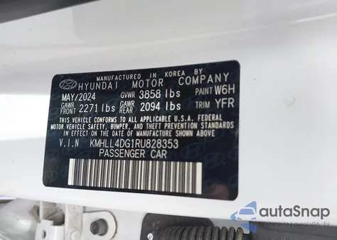 2024 Hyundai Elantra Se z USA, uszkodzony, nr VIN KMHLL4DG1RU828353